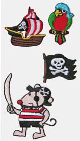 Текстильные стикеры - Пираты